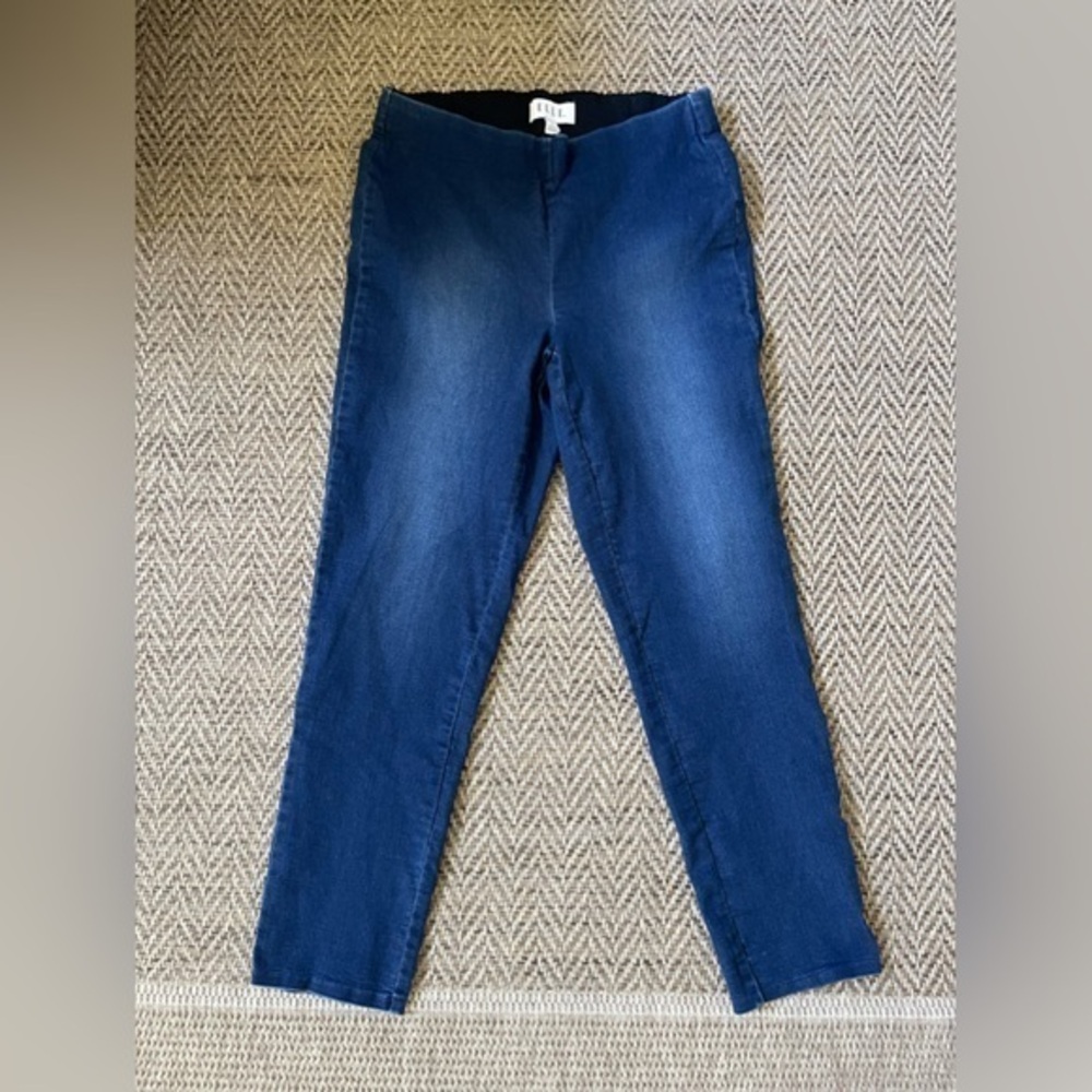 Cropped Denim Jeggings by Elle Size Medium